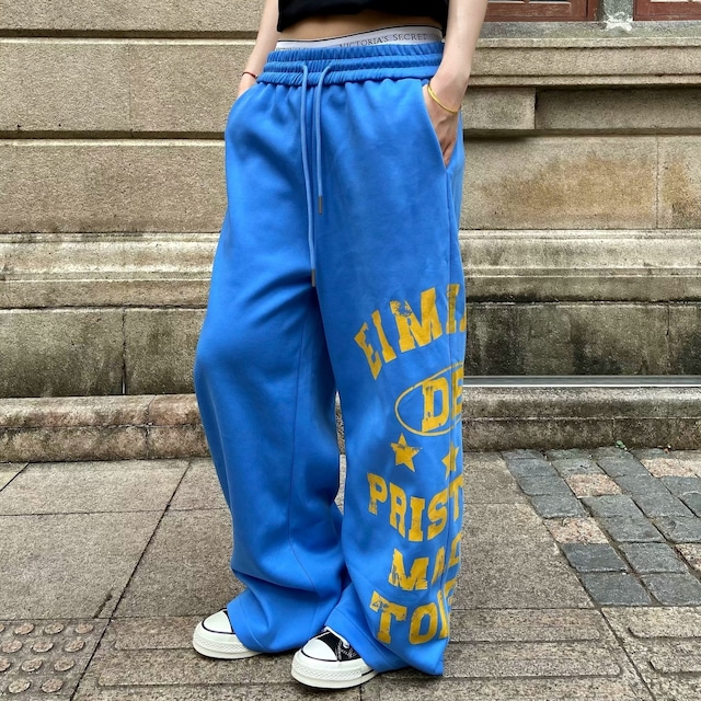 ストリートグラフィックボリューミーフォルムスウェットパンツ 2col R02552