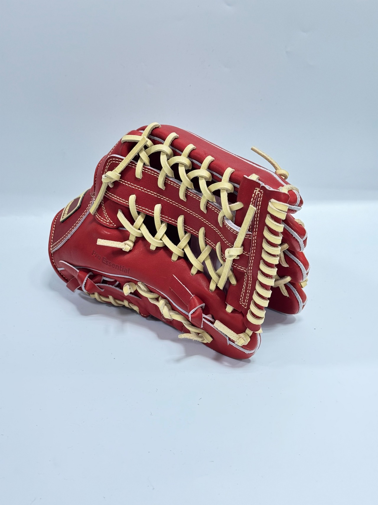 YGSｰ山本グラブスタジオ　硬式外野手　CG98型　右投げ用　ボルドー×クリーム　クリームステッチ・画像4