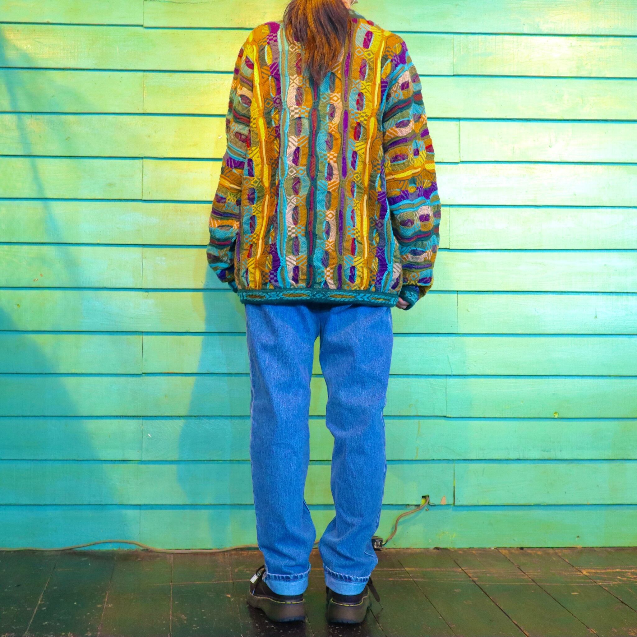COOGI 3D Knit Sweater Earth | 古着取扱店YoYew(ヨーヨー) COOGI 3D Knit Sweater Earth | 古着取扱店YoYew(ヨーヨー)