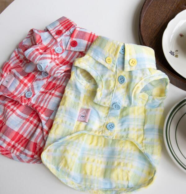 《予約》1102134 クロスチェックのタンクトップシャツ