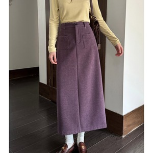 pocket straight slim skirt