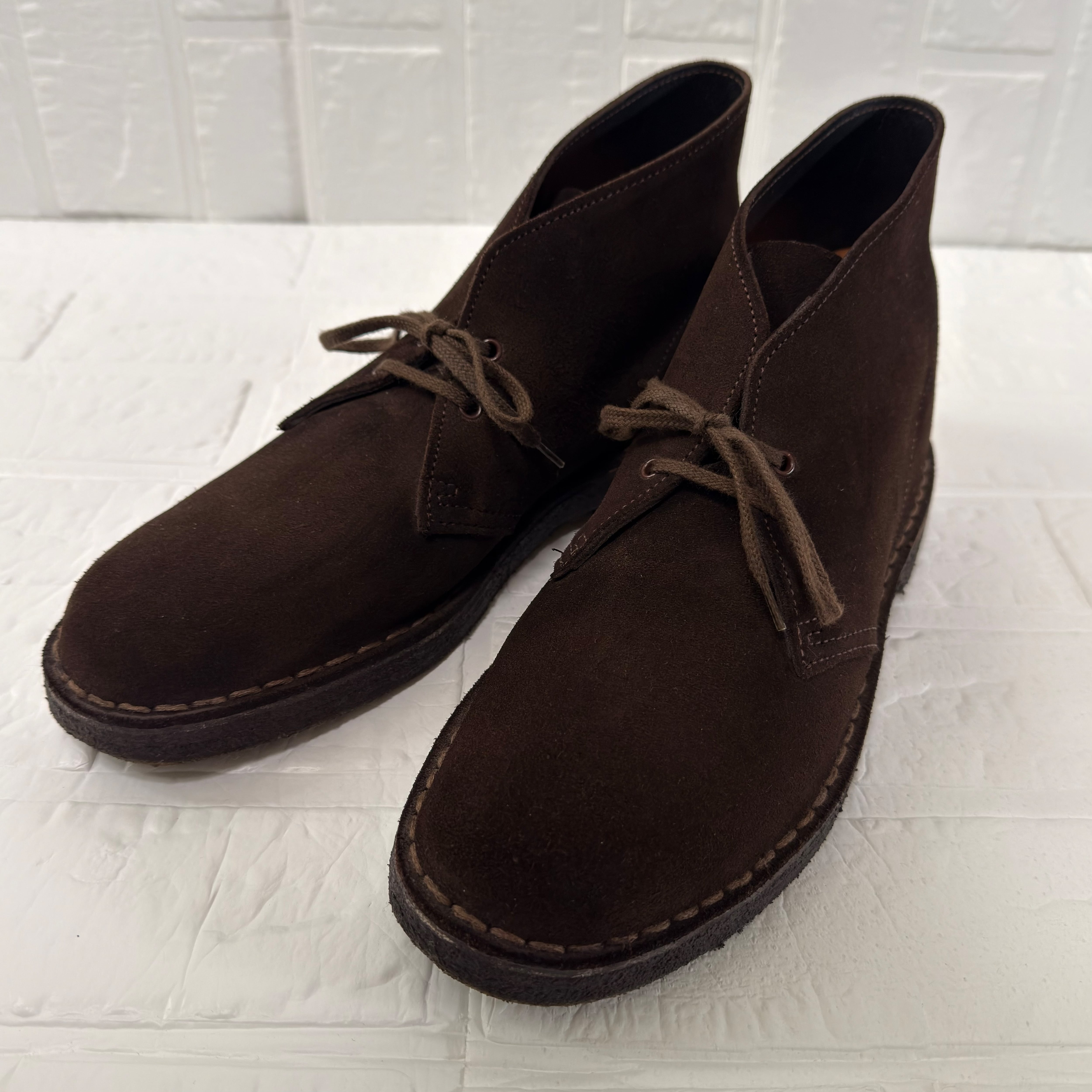 Clarks イングランド製 スエード デザートブーツ (ブラウン、UK6、実寸