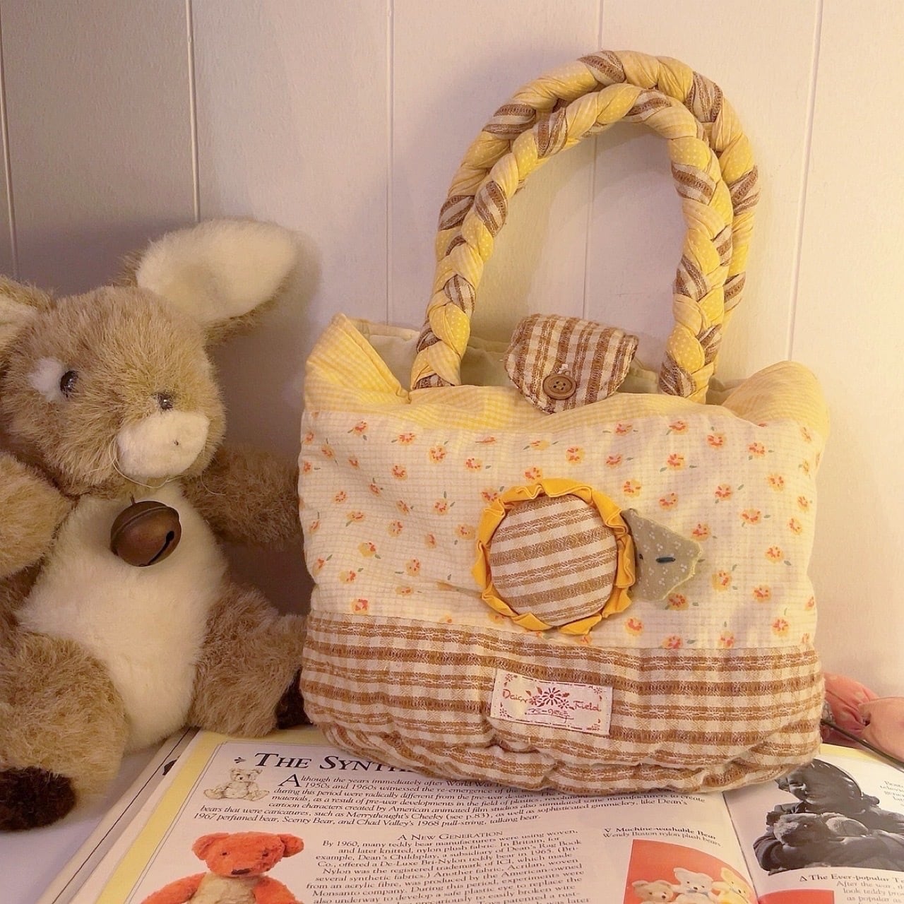 sunflower patchwork hand bag