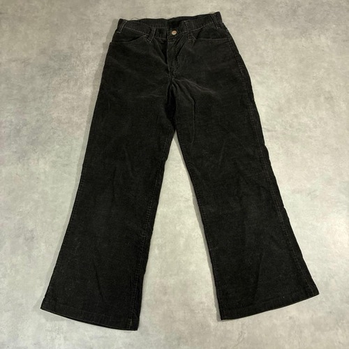 70s Wrangler カナダ製 コーデュロイ フレアパンツ ブラック