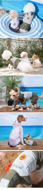 【puppygallery公式】Kiki mesh cooling jumpsuit 2XL-3XL