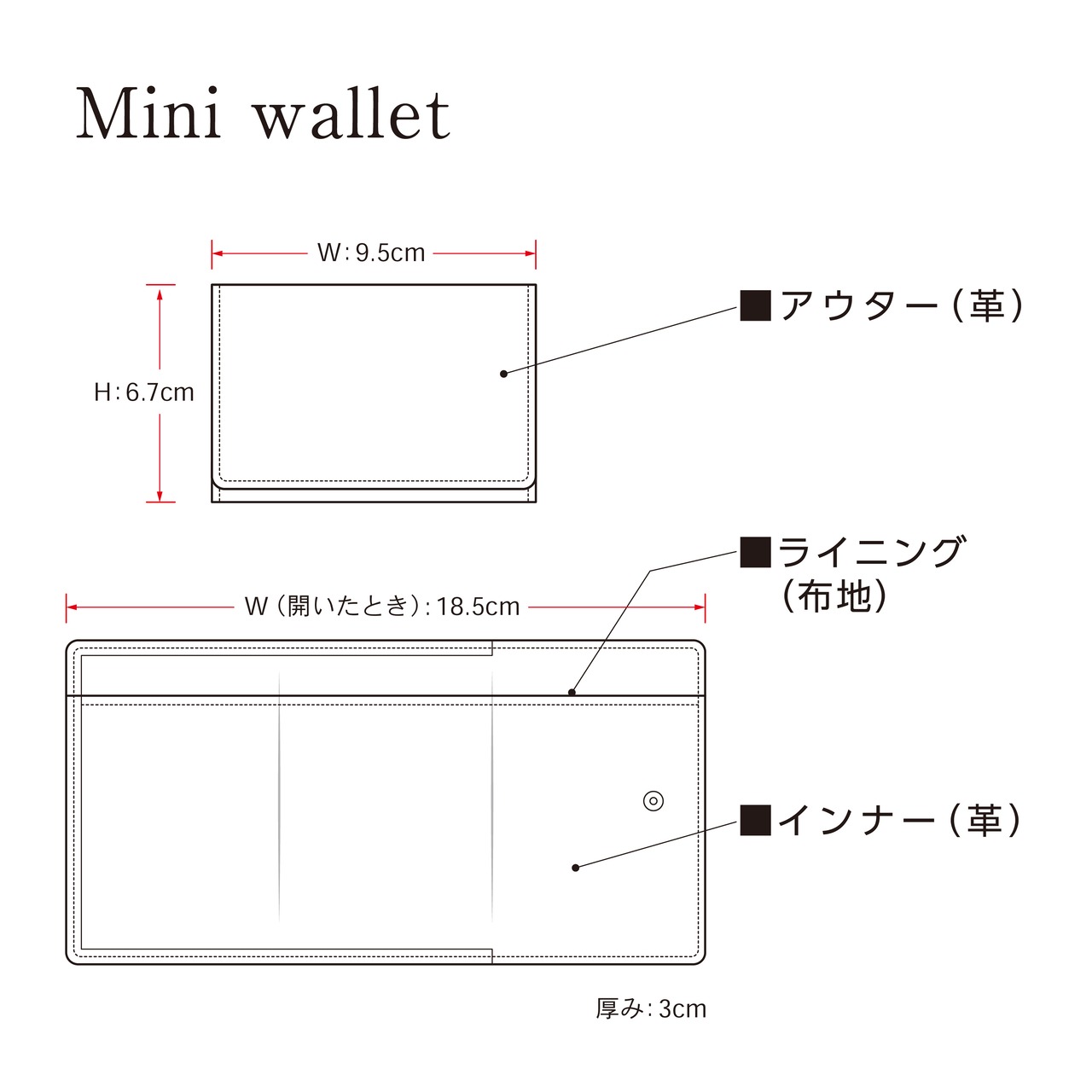 Mini wallet ダークブラウン×ロイヤルブルー・画像6