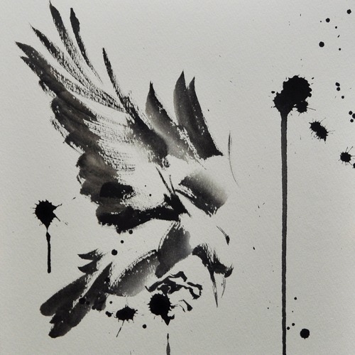 ドローイング作品「八咫烏Ⅱ」