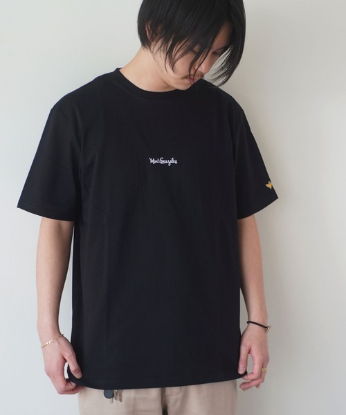 MARK GONZALES (マークゴンザレス) フロント刺繍 S/S TEE レギュラー フィット Tシャツ 2G7-11342 ブラック