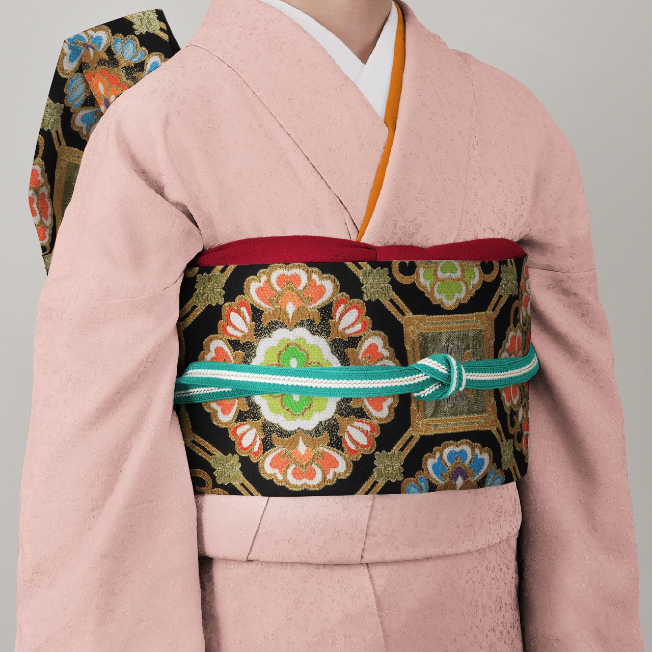 振袖用 袋帯 新優華蜀美 (黒) | 川島織物 和装公式オンラインショップ 