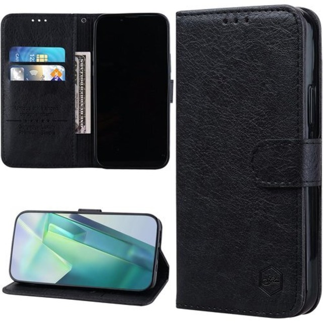 Tdcqssrs Galaxy S23 FE 5G ケース 手帳型 galaxy s23 fe ケース PUレザー サムスン ギャラクシーs23 fe ケース カード収納 おしゃれ samsung galaxy s23fe スマホケース 財布型 スタンド機能 サムスンs23fe 手帳ケース マグネット内蔵 人気 上質 s23 fe カバー 軽量 防水 耐摩擦 ブラック 2401