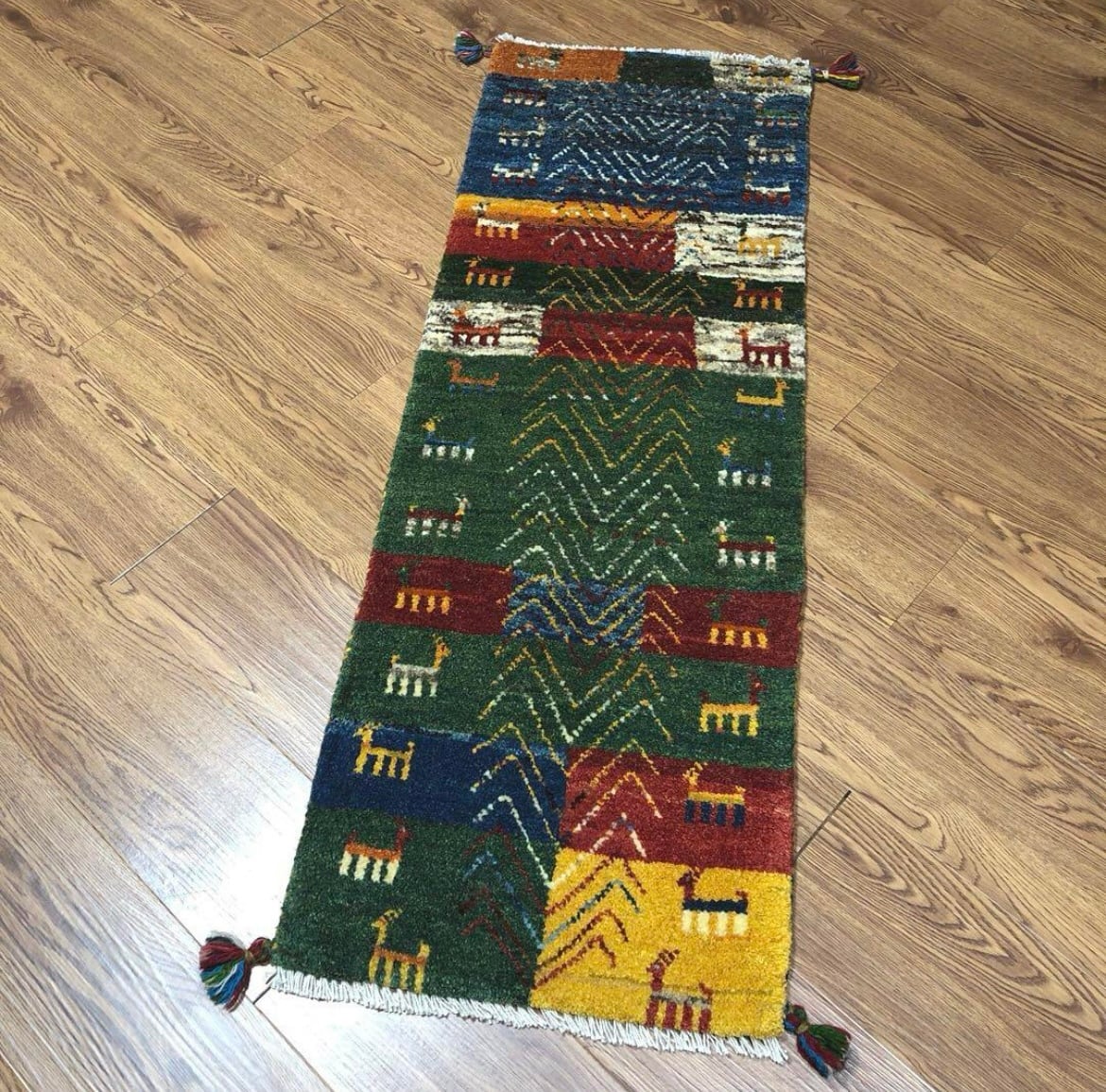 234×171cm　ギャッベ　手織り　ペルシャ絨毯　ラグ 5c4cefafbd63ab0afefce6bf331807