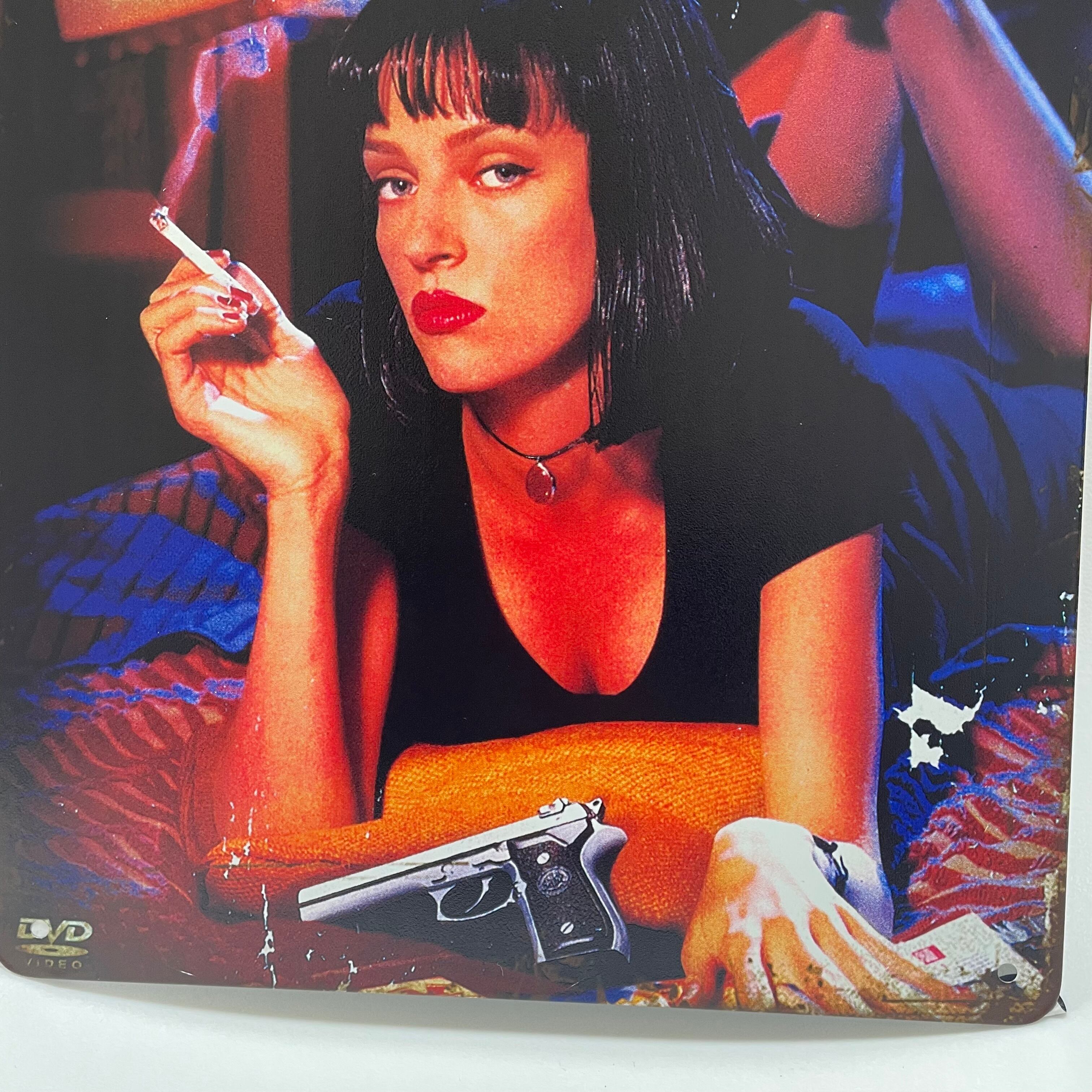 PULP FICTION ブリキ看板 ミアウォレス 映画ポスター パルプ