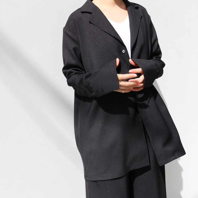 twill tailor collar shirt jacket -made in Japan-