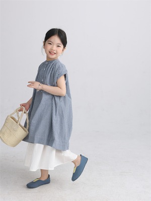 ワンピース 女の子 レディース 親子コーデ 90-150㎝ M L ギンガムチェック シャツワンピース お揃い 旅行 25zm745