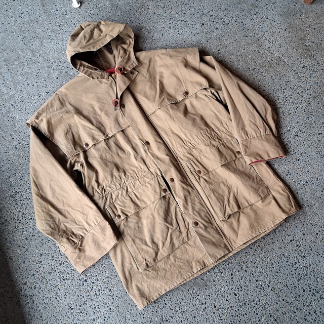 OUTBACK TRADING ライトキャンバス ケープ付きハンティングジャケット used [310071]