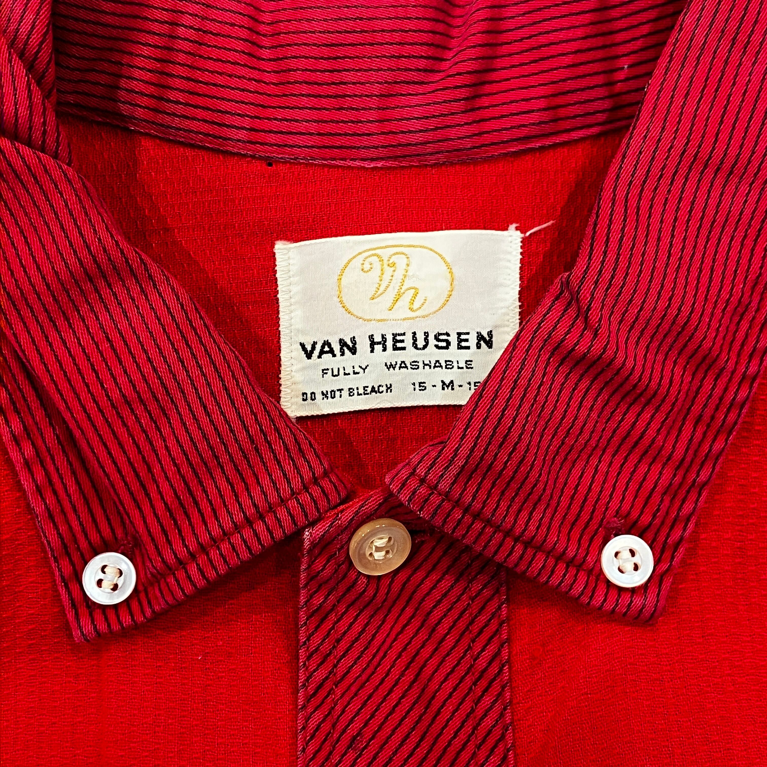 1960's~ VAN HEUSEN ブラック ペイズリー柄 ボタンダウンシャツ 1960'S VAN HEUSEN S/S B.D RED SHIRT | safarionline