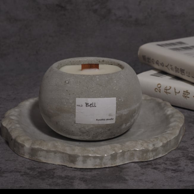 Bell」モルタルの焚火キャンドル | kocotte candle