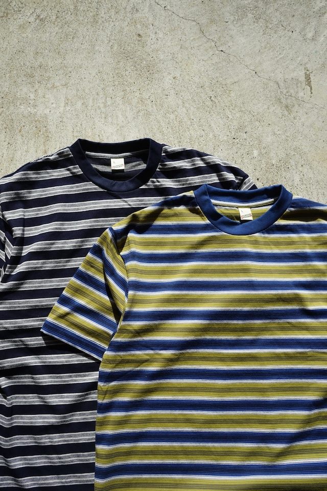［SCREEN STARS］Multi striped T-shirts BLUE
