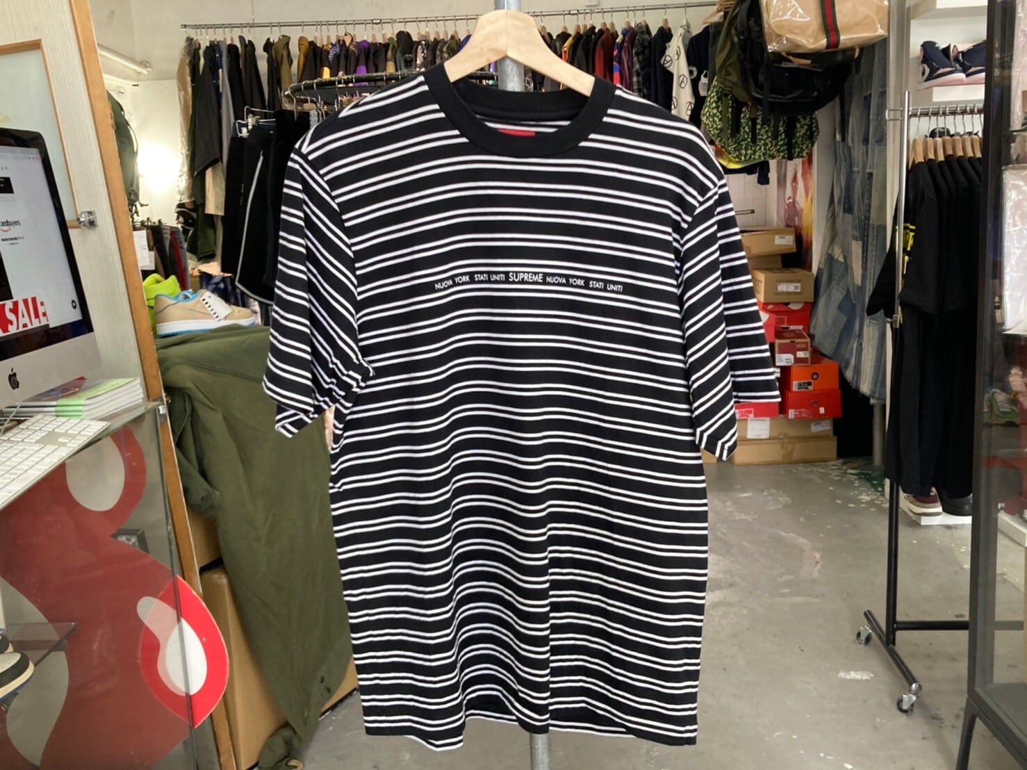 supreme Stripe S/S Top Medium - Tシャツ/カットソー(半袖/袖なし)