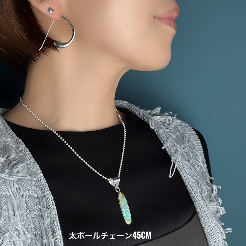 Indian Jewelry 》ナンバーエイト ターコイズ ペンダント 一点物