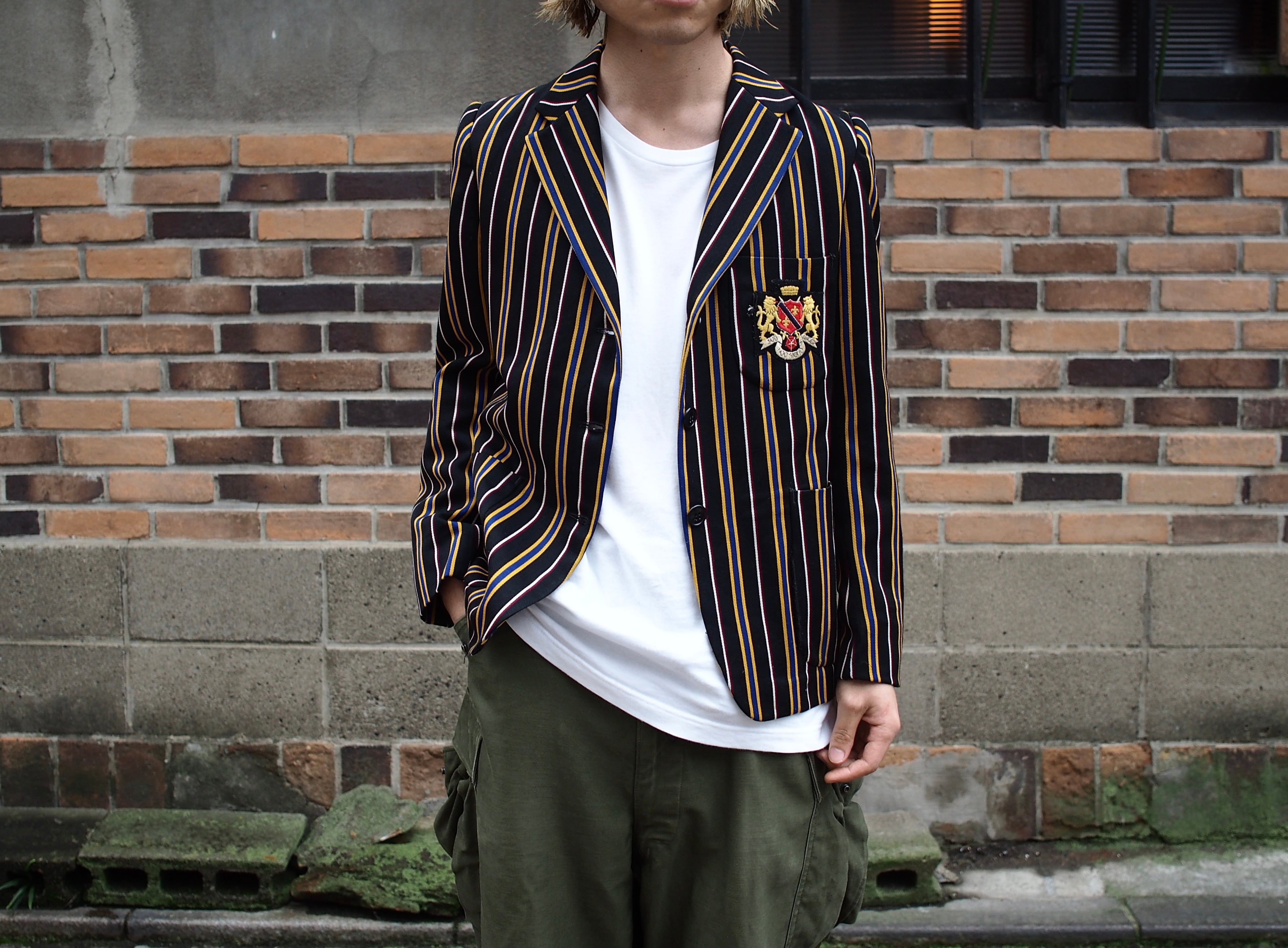 UK Vintage School Jacket ストライプ スクールジャケット イギリス ...