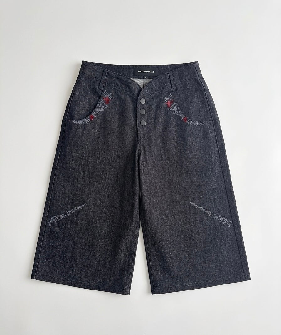 【paulacanvasdelvas】CRUSH DENIM SHORT