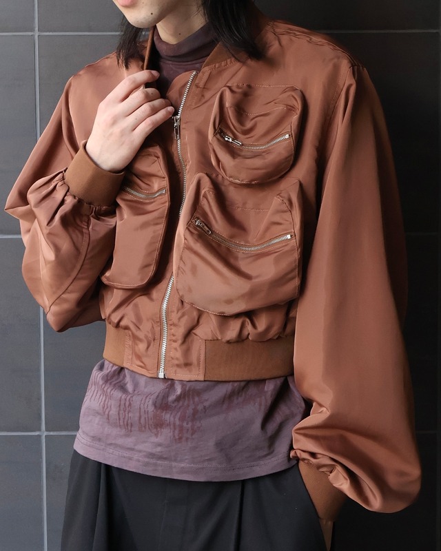 short length bomber jacket