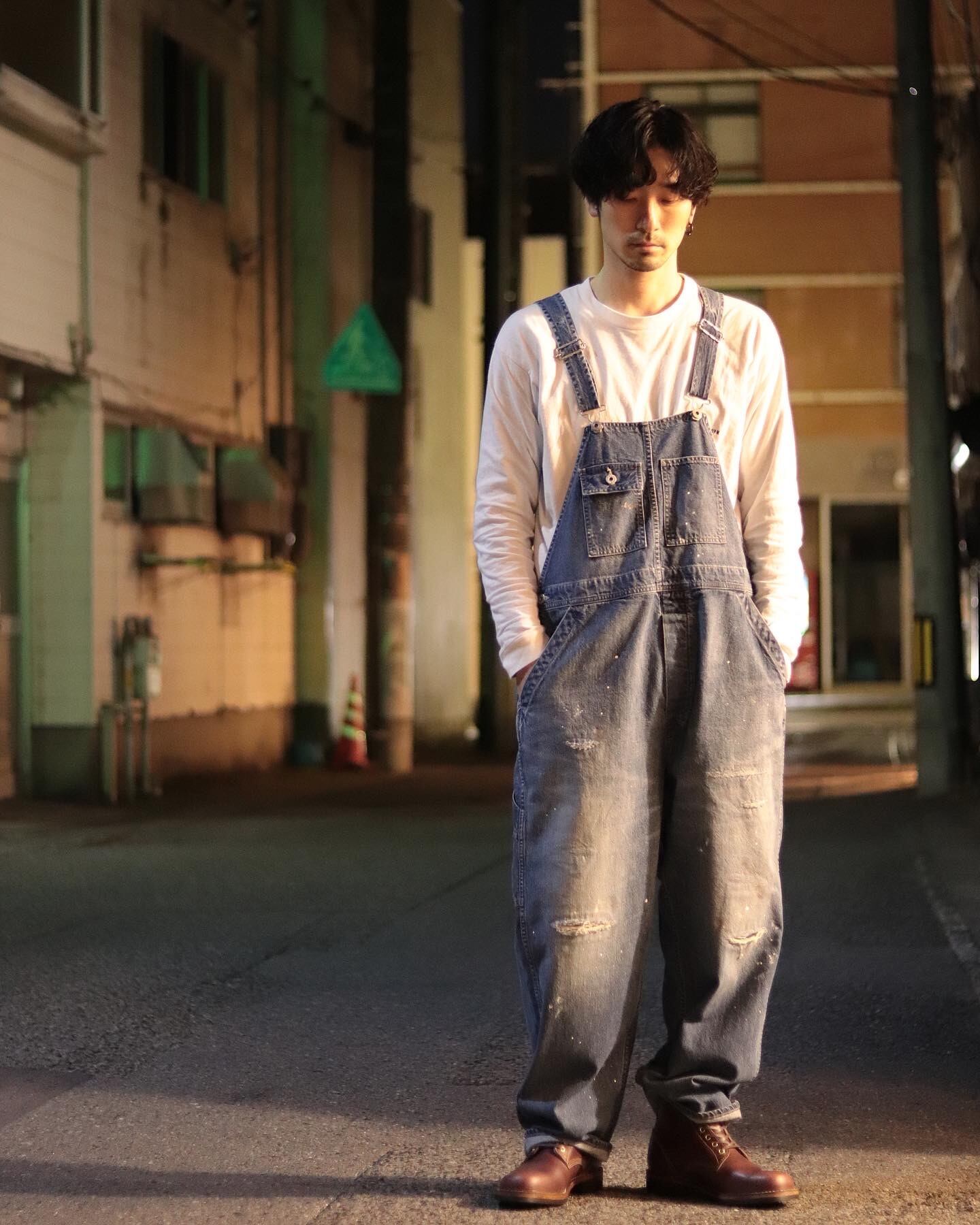 Johnbull/ジョンブル 10oz denim hard worker overall JM231P23 | MAMBO