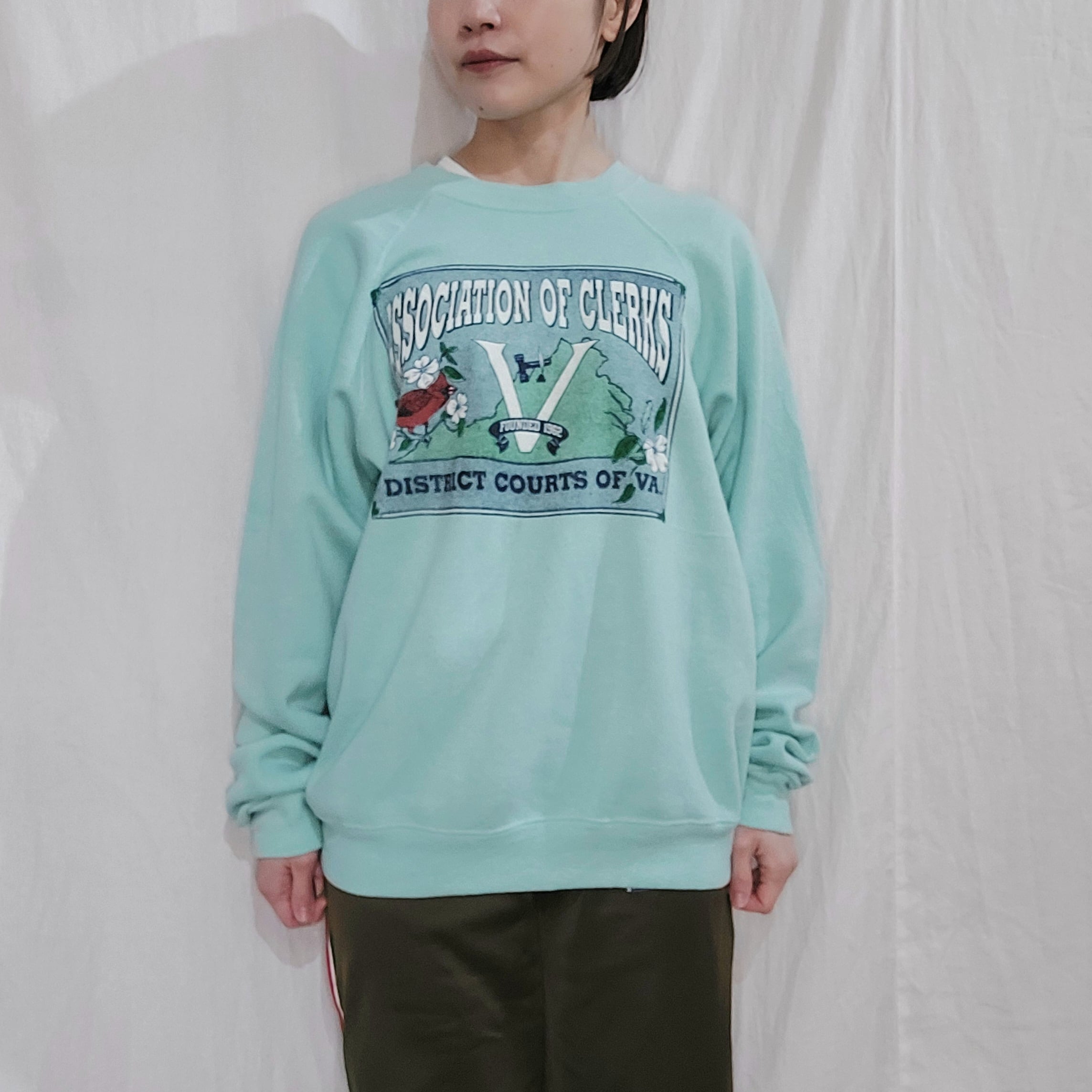 90s Hanes print sweatshirt / Made in USA[fa-766]アメリカ製90年代