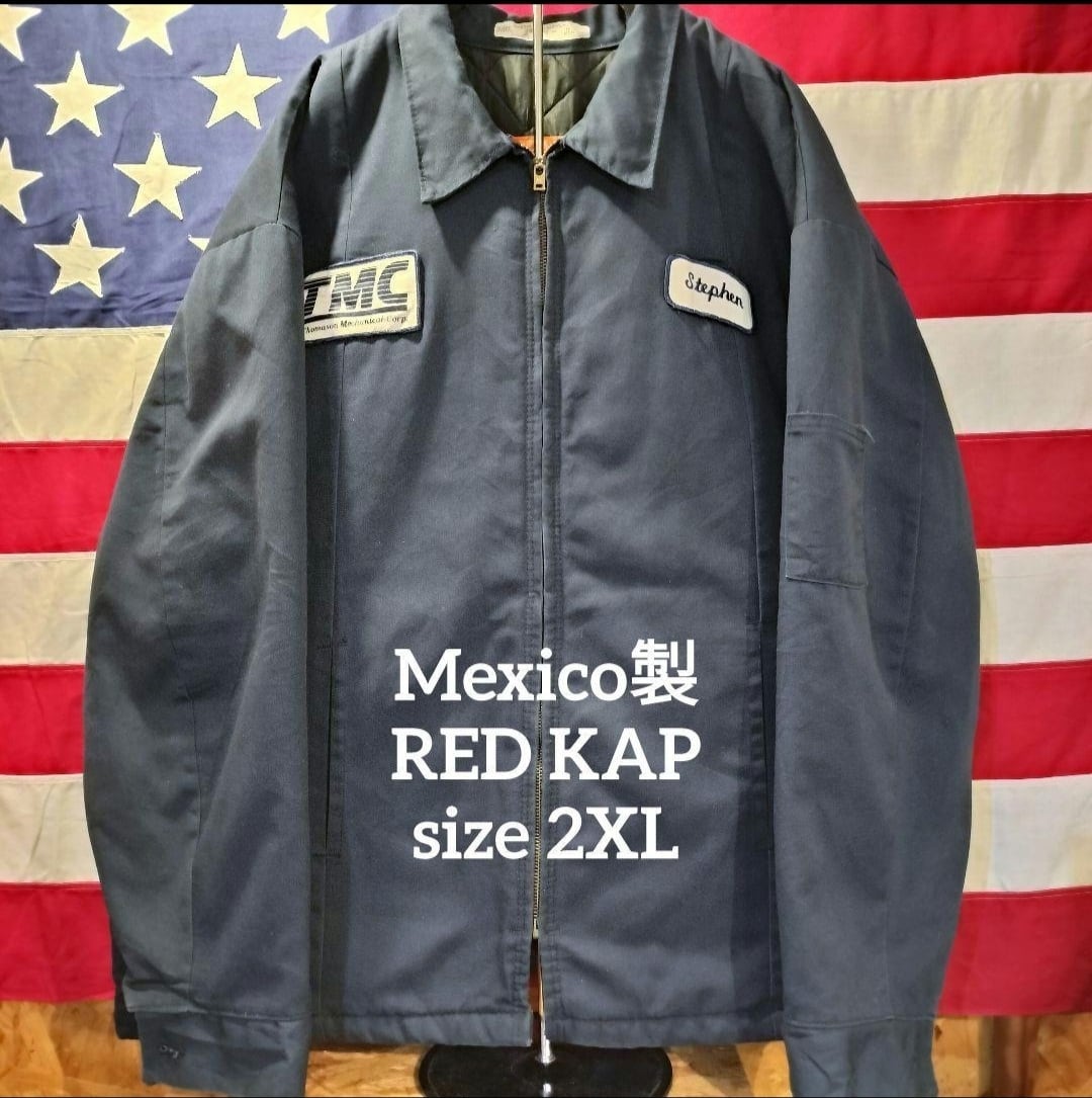 Used ジャケット◆2XL Mexico製 RED KAP ワッペン ワークジャケット◆ヴィンテージ USA古着