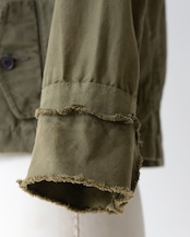 〈tricot COMME des GARCONS〉Cut-off Military Jacket