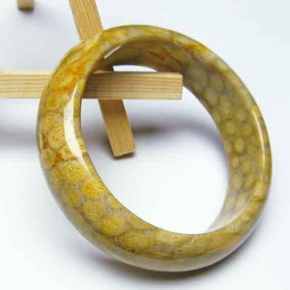 フォッシルコーラル 珊瑚 バングル  111-1379