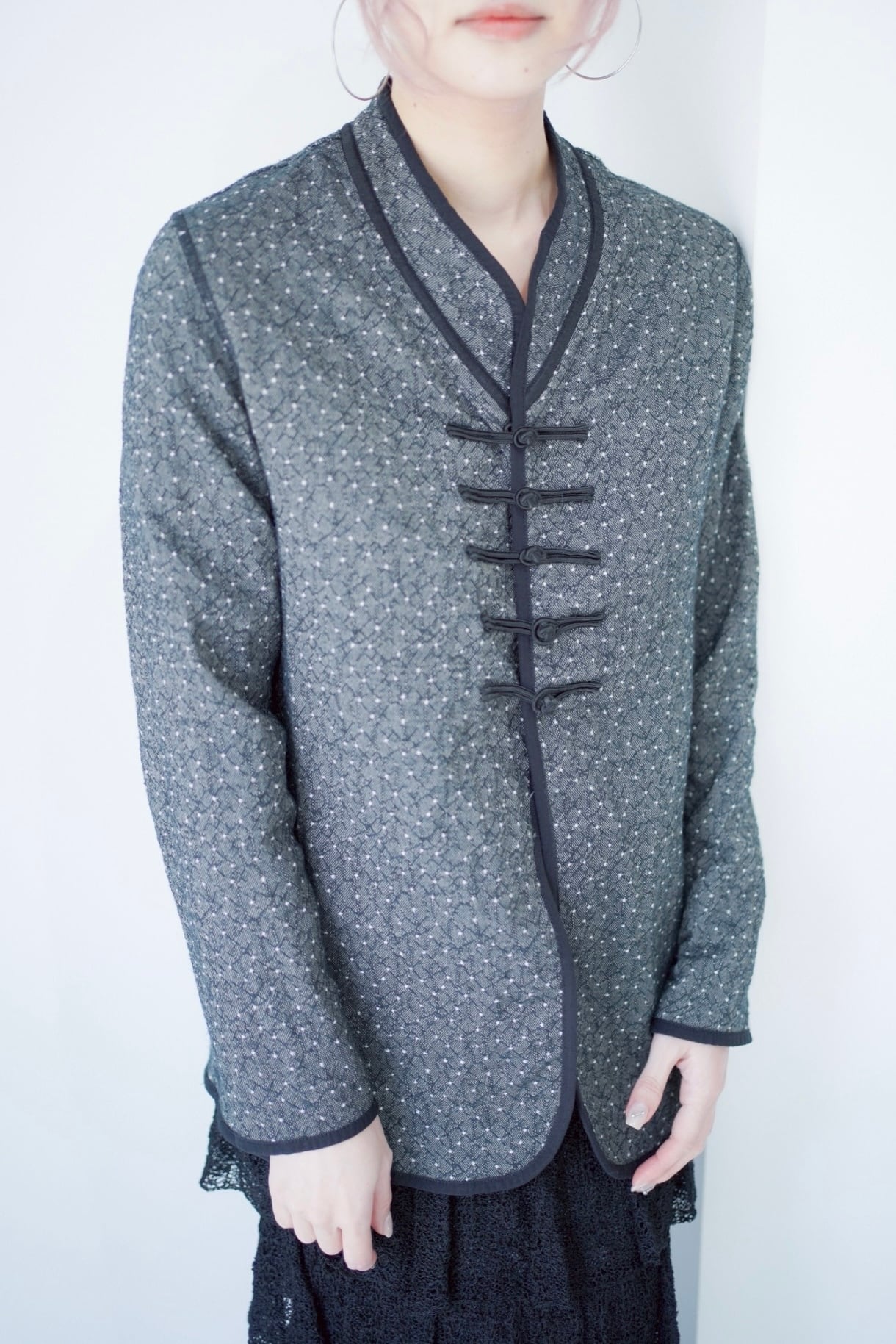 reversible dot china jacket