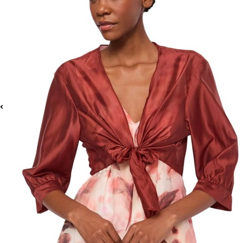 GAUDI  テラコッタシースルーフロントリボンボレロ　 ITALY:611FD95002 ¥21,000➕tax