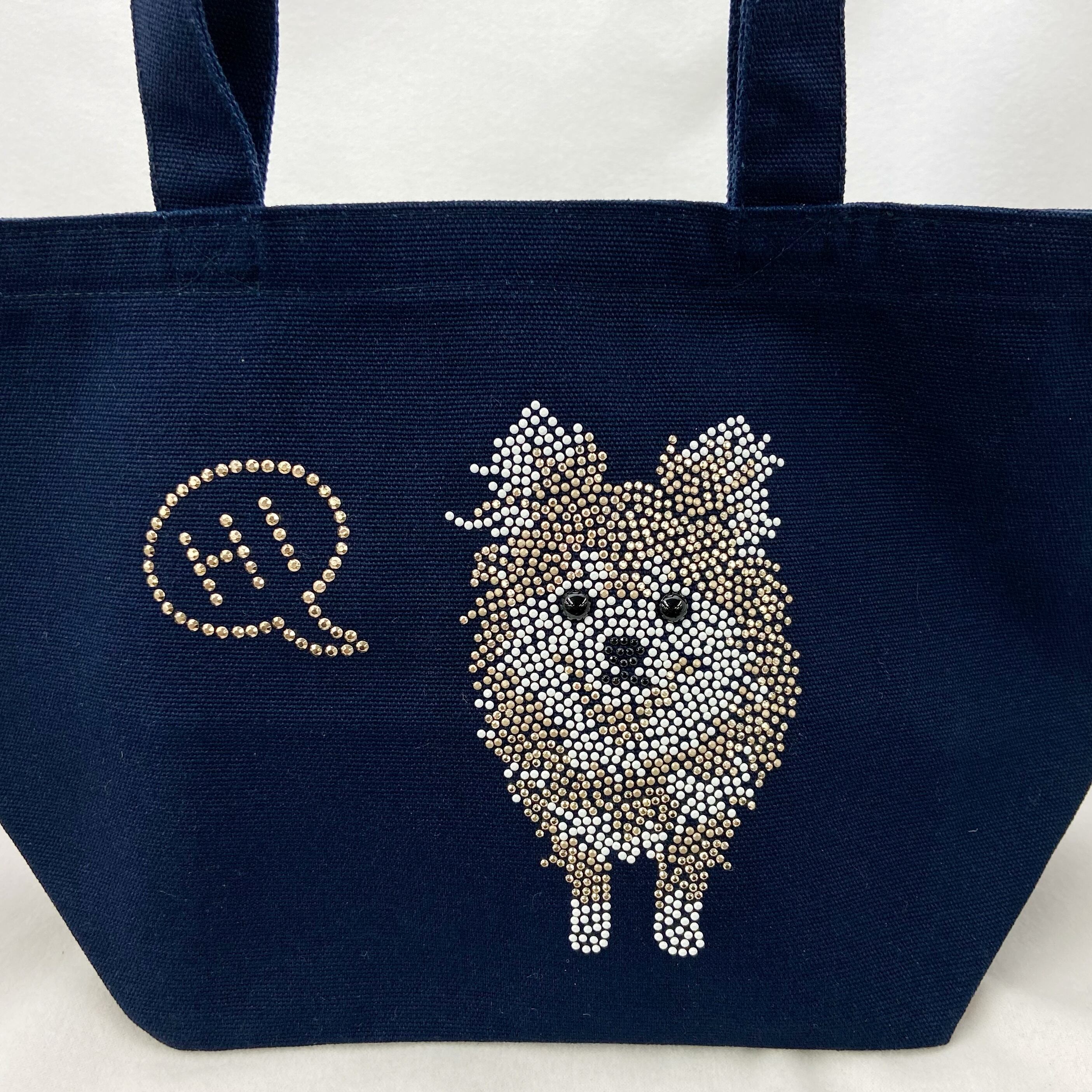 ポメラニアン柄 ミニトートバッグ | パリス刺繍