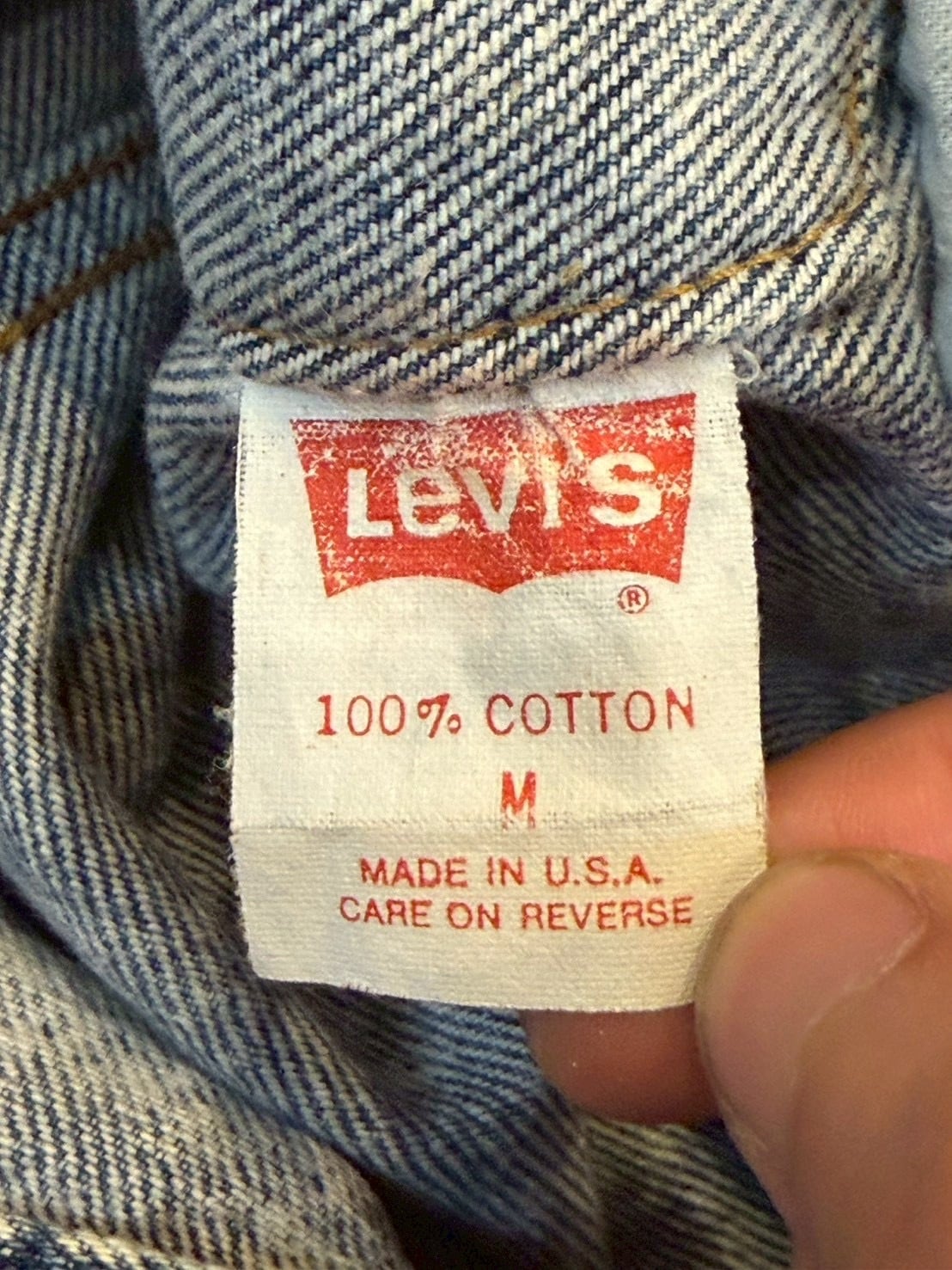 VINTAGE 80's LEVI'S 70508 CHEMICAL WASH DENIM JACKET | vintage