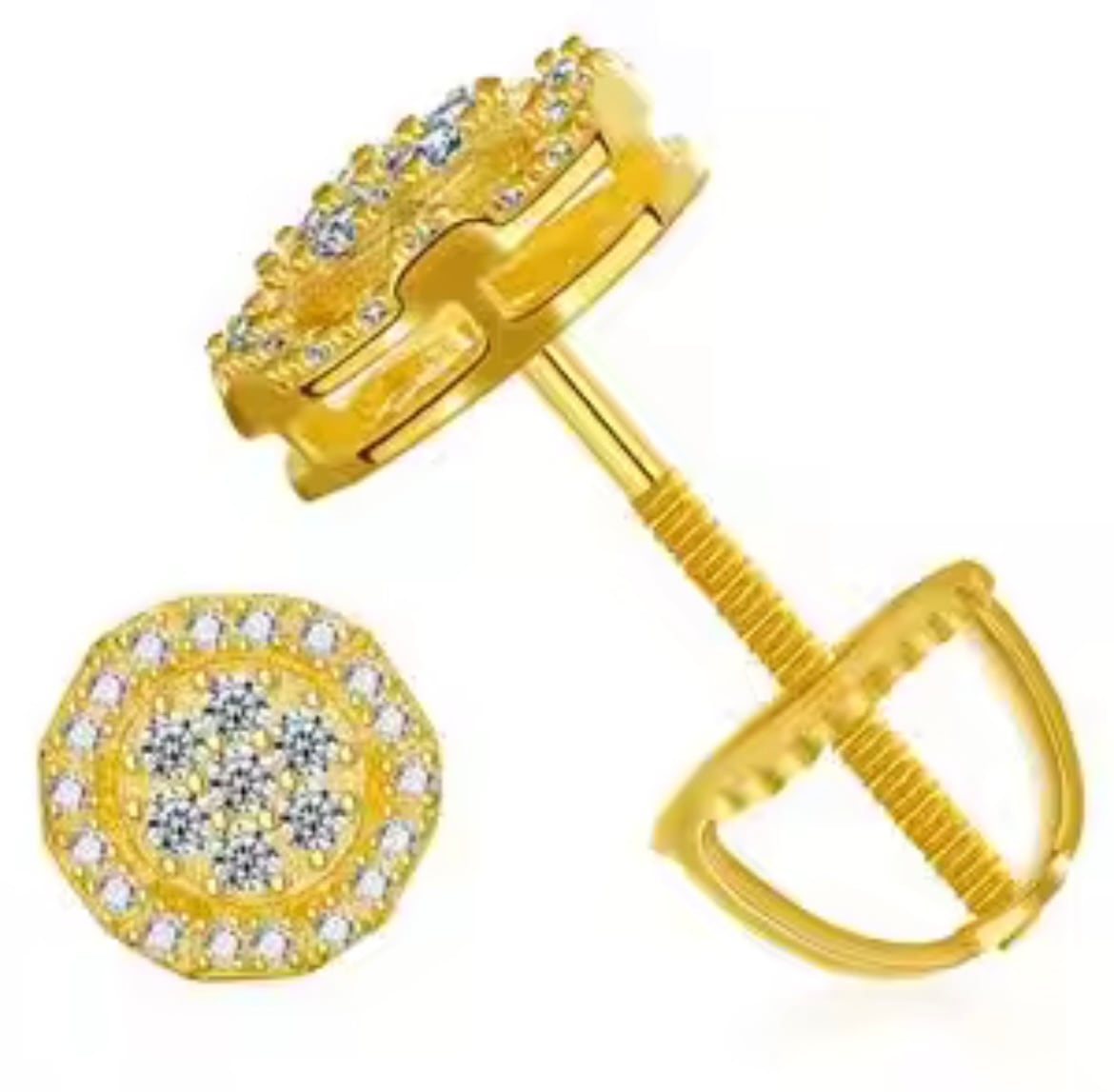 安心の証明書付】18Kゴールド×S925 モアサナイトピアス | Stellux