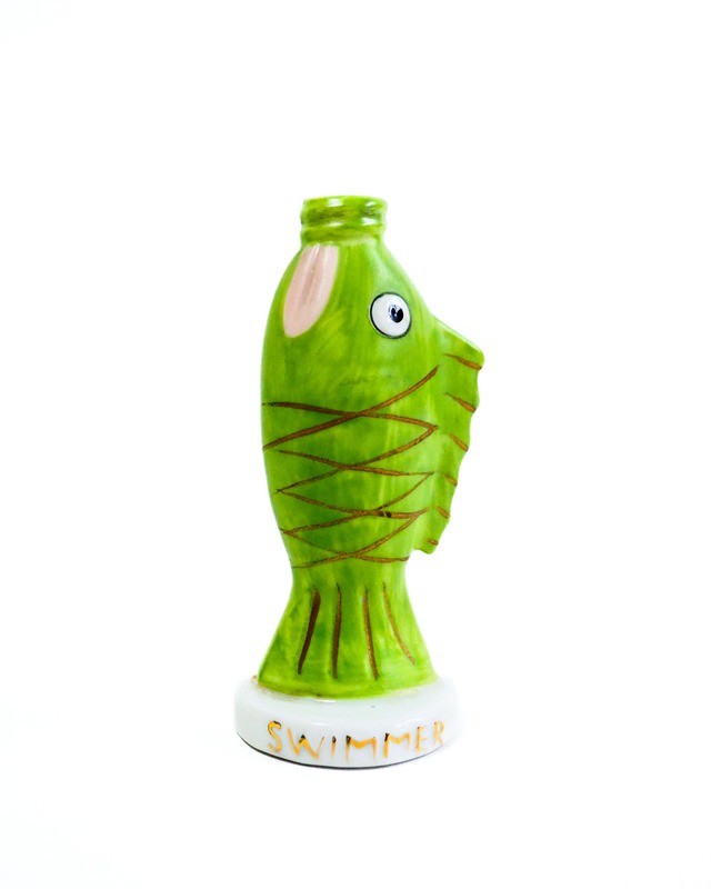90s Ceramic fish-shaped perfume pump