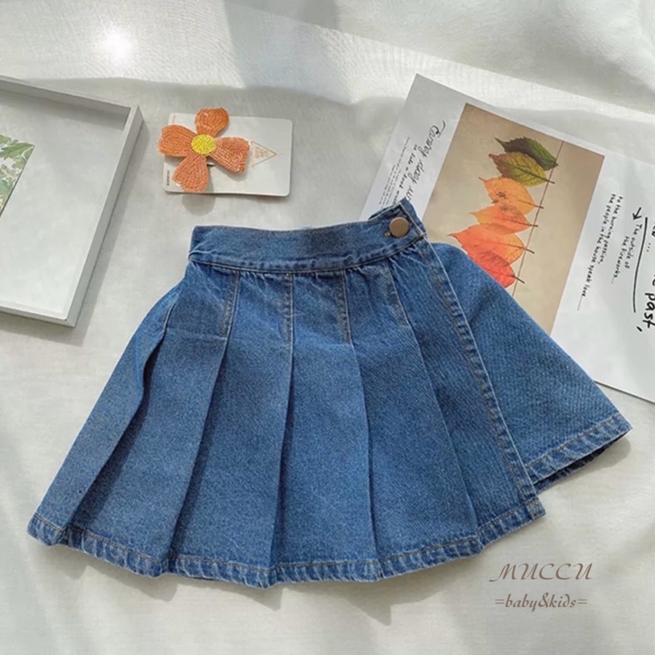 送料無料！【予約販売】可愛い♪ デニム プリーツ スカート パンツ 12  