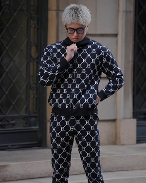 BELINDA MONOGRAM ZIP JACKET【BB25024】