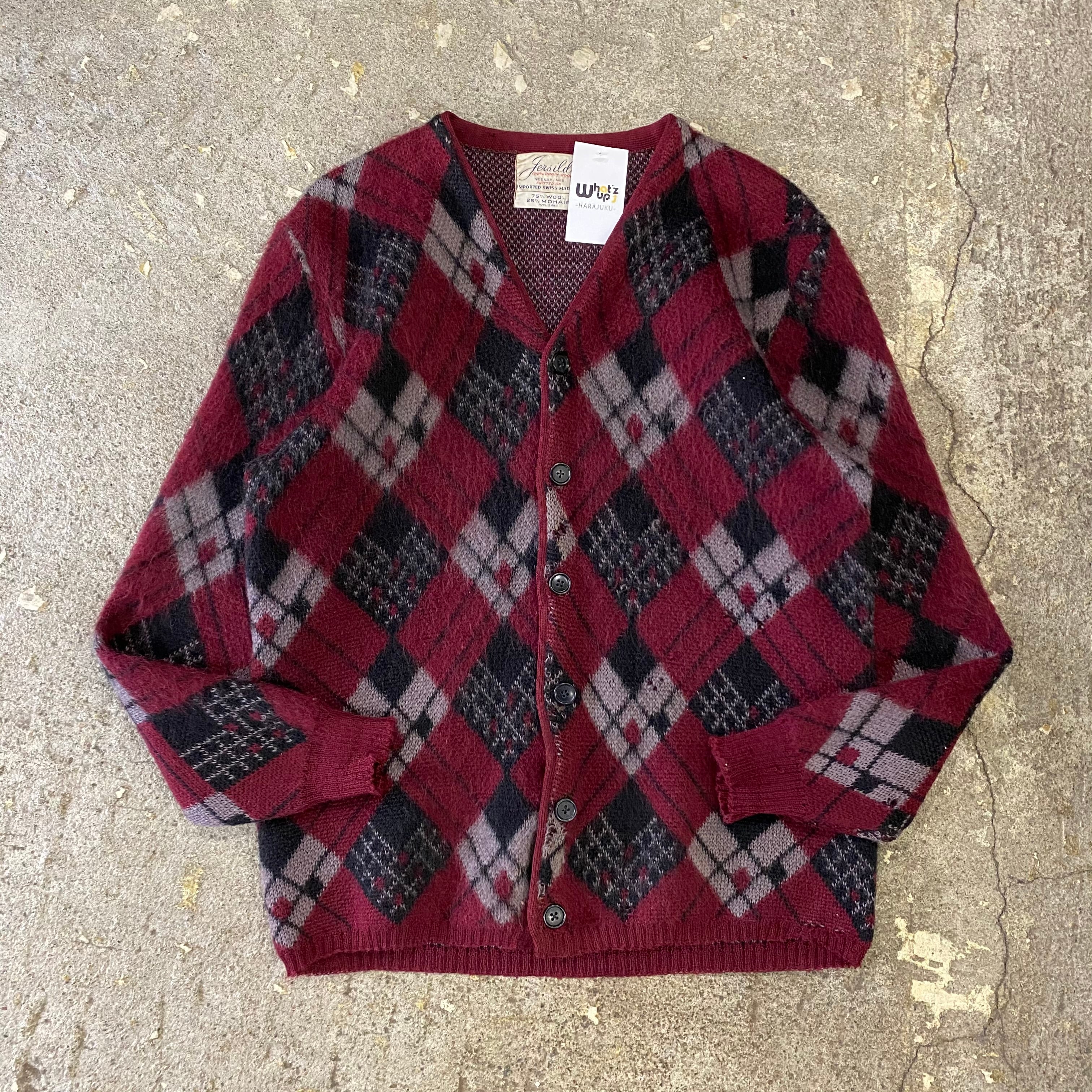 60s Jersild argyle mohair cardigan | What