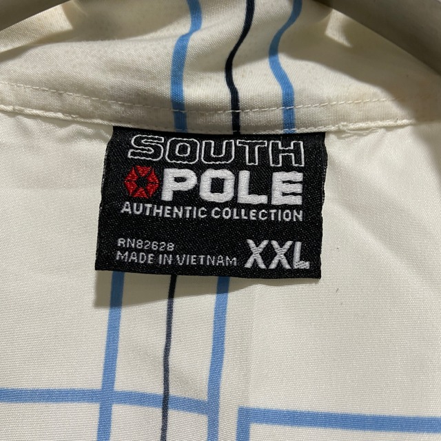 『送料無料』SOUTHPOLE サウスポール　総柄半袖シャツ　オープンカラー　ポリシャツ