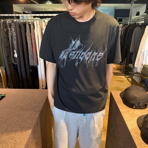 【WE11DONE】BLACK GLITTER LOGO T-SHIRT