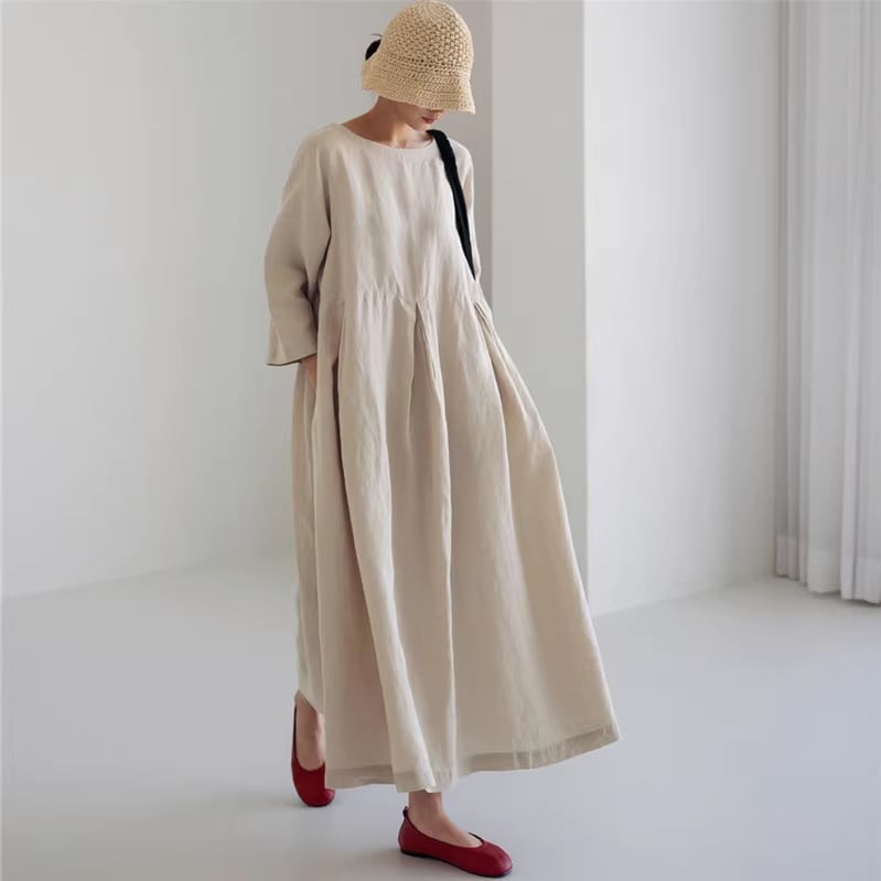 ラウンドネックワンピース M0020