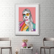 Aplomb｜静けさと調和を描くミニマルモダンアートポスター｜北欧・モダン空間に最適｜額縁セット｜国内生産・A2ポスター