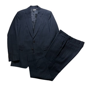 DRIES VAN NOTEN herringbone stripe suits set-up