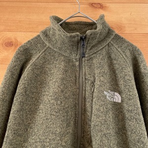 【THE NORTH FACE】フルジップ フリースジャケット ハーフドーム 刺繍ロゴ ノースフェイス アメリカ古着