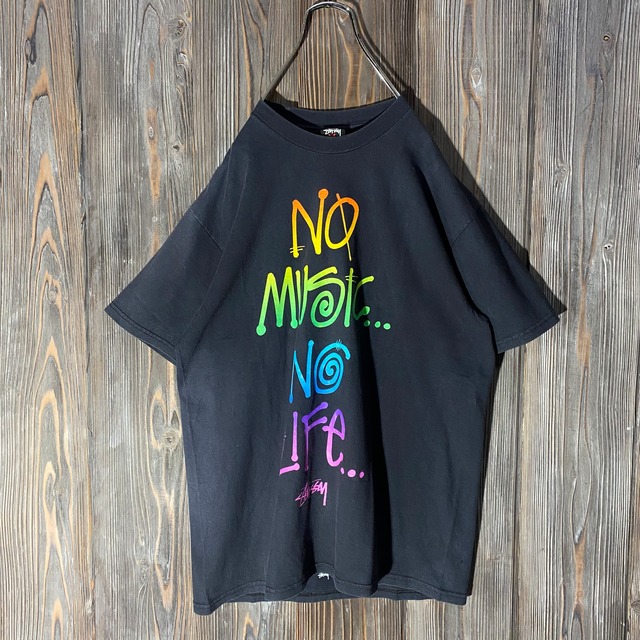 ［Stussy］No Music No Life design T shirt