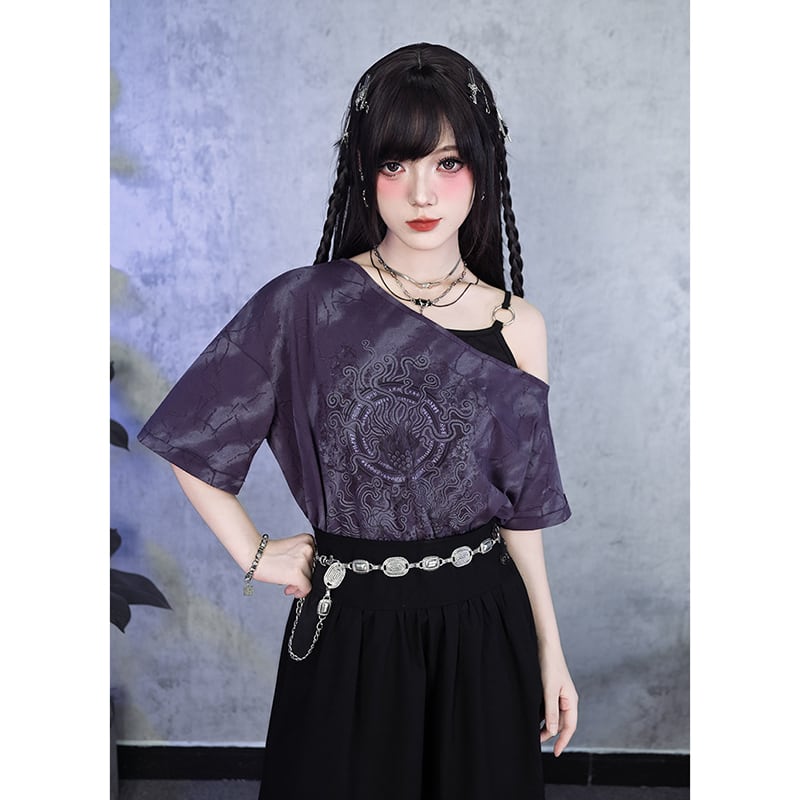 古怪舍---海百合シリーズ】☆チャイナ風トップス☆ Tシャツ フェイク