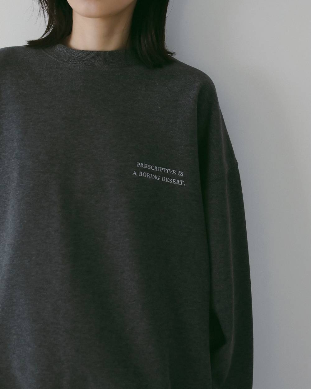 お*。様 anuke Embroidery Logo Sweat チャコールグレ お*。様 anuke Embroidery Logo Sweat チャコールグレ anuke